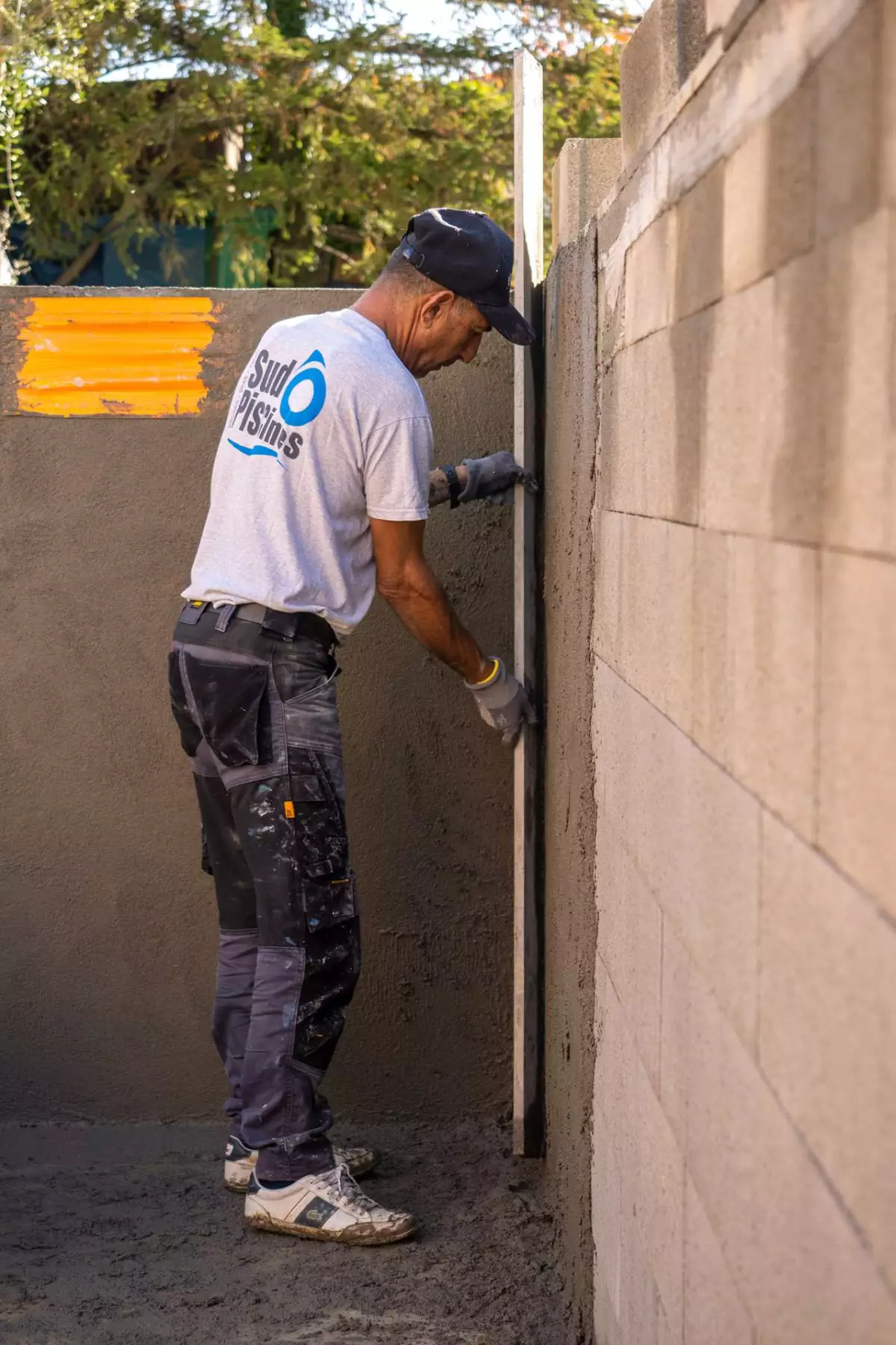 Contrôle de l'aplomb d'un mur
