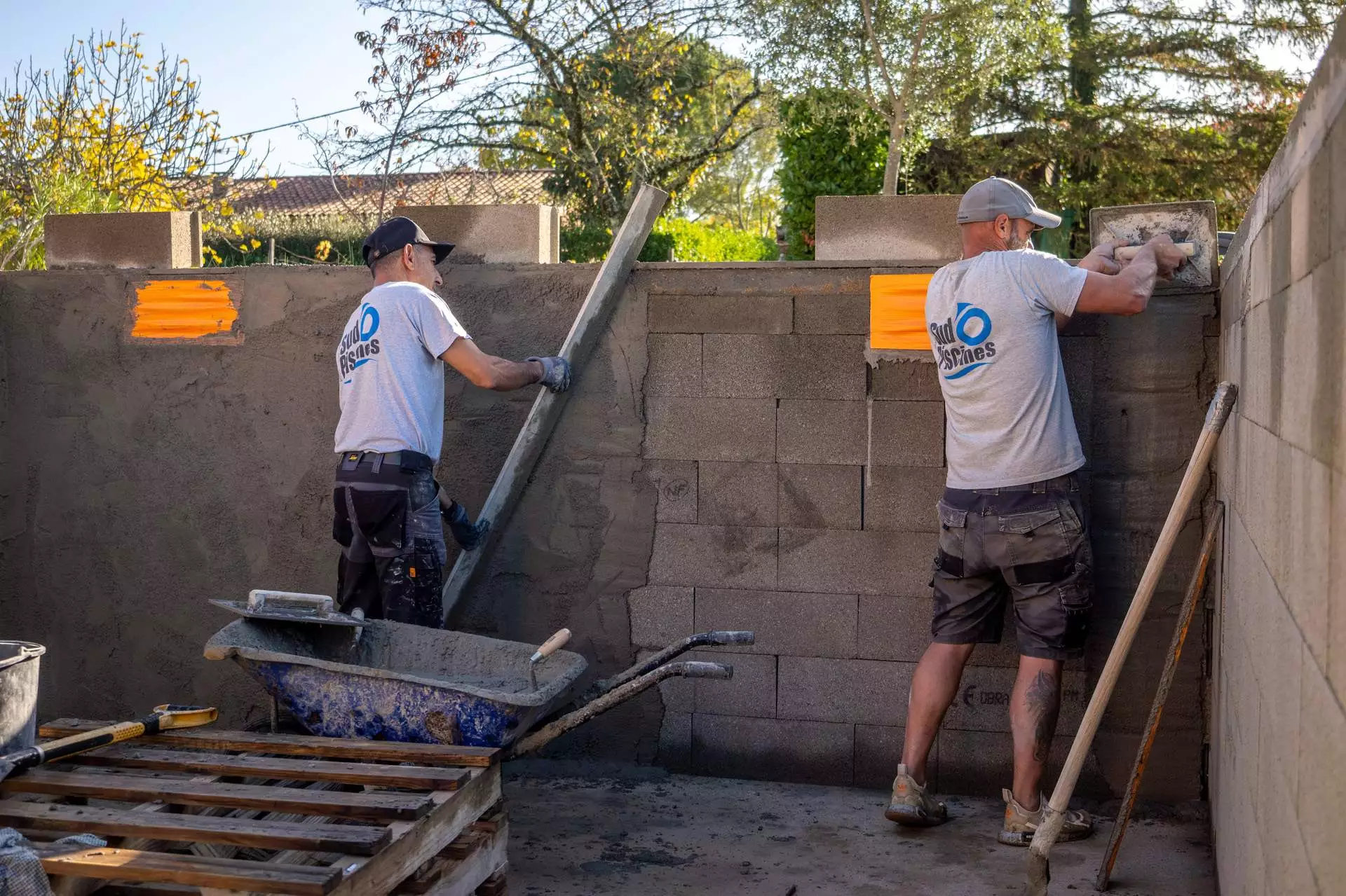 Équipe sur le chantier